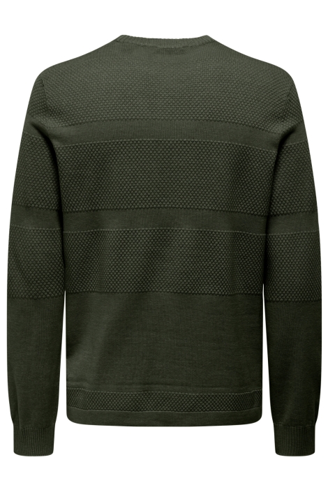 Only & Sons onsmalik reg 12 pinaple crew knit n